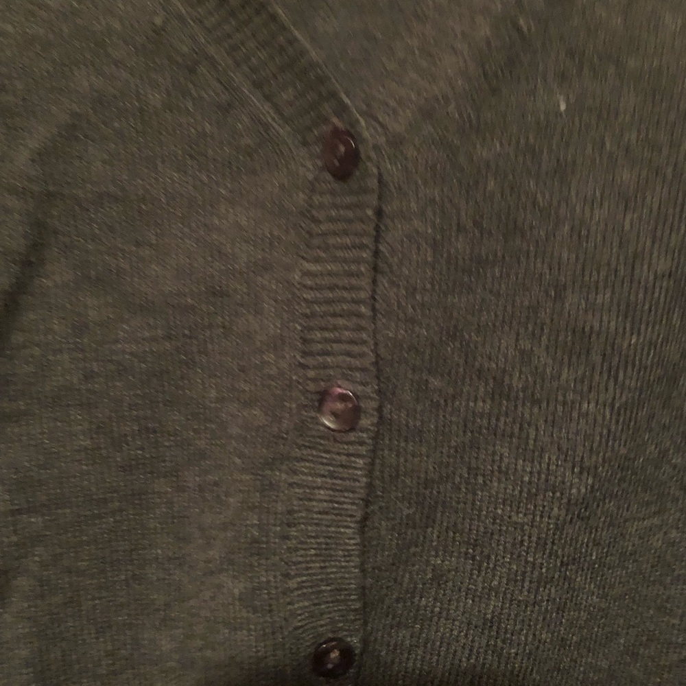 Zara Knit Button Up Cardigan Charcoal Grey Size Small - Picture 2 of 7